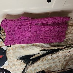 Eva Medes EUC Mauve Pink Sz 20 Lace Dress with Slip